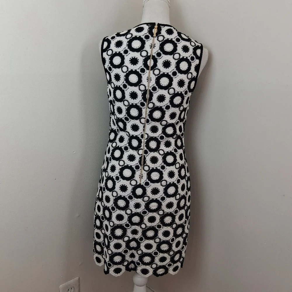 Kate Spade Guipure Retro Shift Dress Black and White Size 4